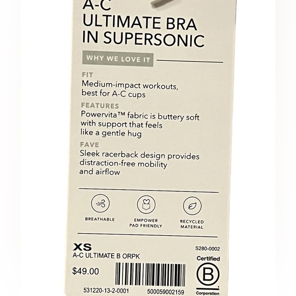 Athleta Ultimate Bra with Supersonic XS A-C - Picture 7 of 8